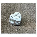 Sterling Silver Heart I love You Charm