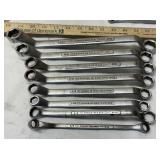 8 Craftsman SAE Double Offset Box End Wrenches