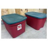 2- 20 Gallon Storage Containers w/ Lids
