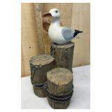 Seagull on Post Statue