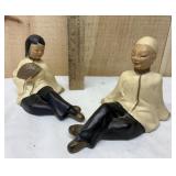 Pair of 1950s Chalkware Figures