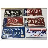 6 Vintage License Plates- Michigan 1977, 1978