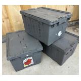 3 Flip Top Storage Containers