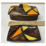 MCM Ash Tray & Dish w/ Lid
