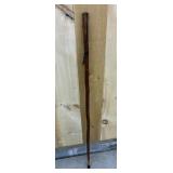 Wood Walking Stick w/ Engraved Wolf