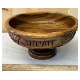 Wood Carved 'Hawaii' Pedestal Bowl