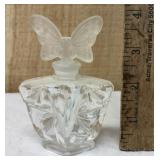 Glass Perfume Bottle w/ Butterfly Top
