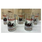5 Budweiser King of Beers Clydesdale Mugs 1989
