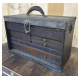 Vintage Wooden Machinist Tool Box