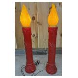 Pair of Empire Blow Mold Candles