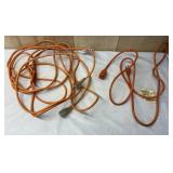 2 Orange Extension Cords