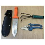 Fiskars Pruner, Hand Shovel & Rake