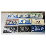 9 License Plates