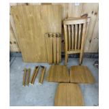 Wood Table & 3 Chairs