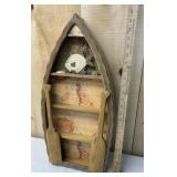 Wood Row Boat Shelf