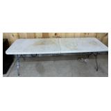 8' Folding Table- 1 Leg Repaired