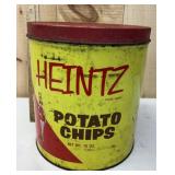 Heintz Potato Chips Tin Can