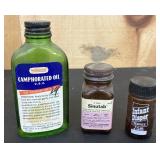 Camphorated Oil, Sinutab, Infant Diaper Glass Jars