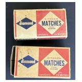 2 Diamond Kitchen Match Boxes