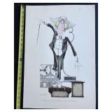 1974 Caricature Print by G.R. Cheesebrough 3M Co.