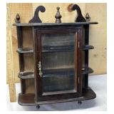 Wall Hanging Cabinet w/ Glass Door & Open Side She
