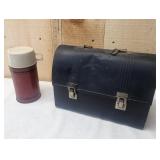 Black Dome Metal Lunch Pail w/ Thermos