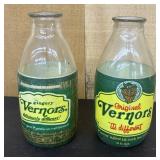 2 Glass Vernors Bottles