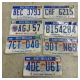 7 Michigan License Plates