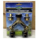 New Brass Garden Hose Quick Connect Set