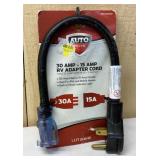 New 30 Amp - 15 Amp RV Adapter Cord