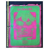 1970 Psychedelic Eye Love Life Poster
