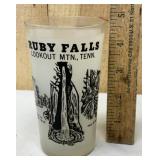 1950s Ruby Falls Lookout Mtn. Tenn. Souvenir Glass