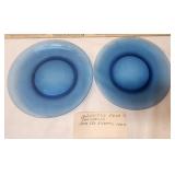 2 Blue Plates/Made From Seashells