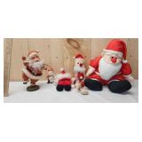 Lot of Santa Clause Plushes, Figurines