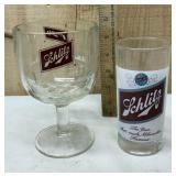 Schlitz Goblet & Glass