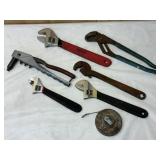 Adjustable Wrench, Pliers, Rivet Gun, Tape Measure