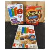 Quaker Oat Life & General Mills Reese's Puffs Boxe