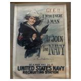 'Gee!! I Wish I Were a Man' Navy Recruiting Poster