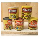 5 Vintage Play Doh Containers- empty