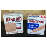 2 Band-Aid Plastic Strips Tins