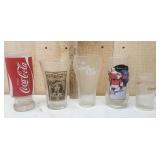 Glass Coca Cola Glasses/ Santa