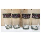 4 Vintage Coca Cola Collectible Glasses