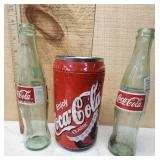 Coca Cola Lot, 2 bottles, Bank