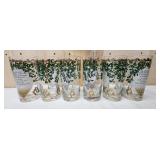 6 Vintage Ogden Nash Tumblers Xmas Quote