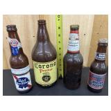 Budweiser, Bud Light, Corona, Pabst Glass Bottles