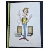 1974 Caricature Print by G.R. Cheesebrough 3M Co.
