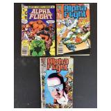 3 Marvel Alpha Flight Comics