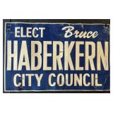 Vintage Election Cardboard Poster- City Council