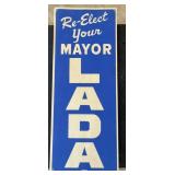 Vintage Election Cardboard Poster- Mayor