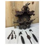 German Black Forest Cuckoo Clock w/ Deer, Rabbit